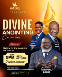 Black Divine Anointing Convention Instagram Portrait Template