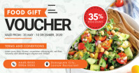Modern Restaurant Gift Voucher Facebook Shared Image template
