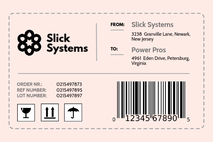 Modern Sleek Shipping Label Template | PosterMyWall