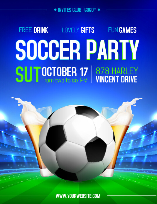 Modern Soccer Sports Bar Screening Flyer Template Postermywall