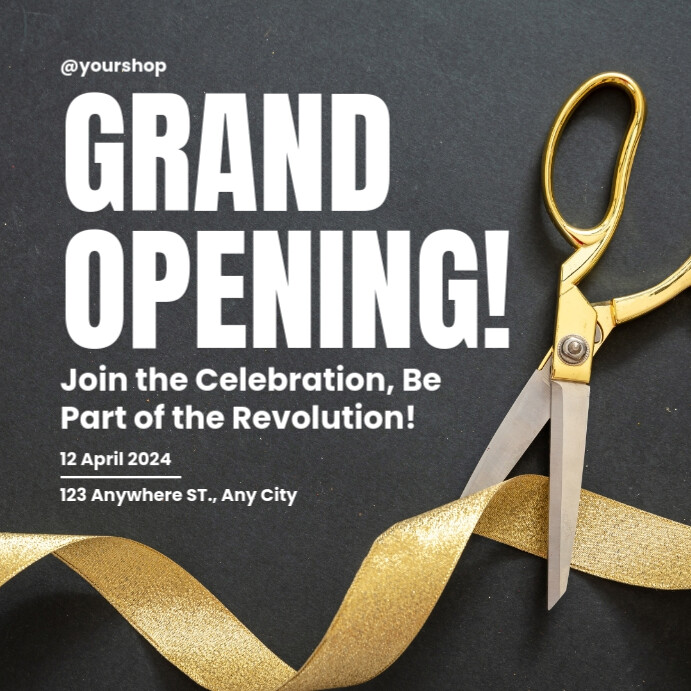 Modern Special Grand Opening Instagram Post Template | PosterMyWall