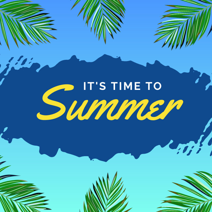 Plantilla de Modern Summer Instagram Post Blue Color | PosterMyWall