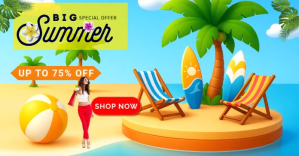 Summer sale Facebook Facebook-annonce template