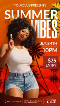 Modern Summer Vibes Party - Latin & Reggaeton Night Instagram story template