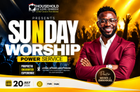 Black Sunday Worship Service Plakat Template