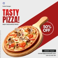 Modern Tasty Pizza Fast Food Instagram Sale Template Square (1:1)
