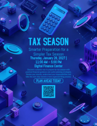 Bleu Tax Season Preparation Flyer Template