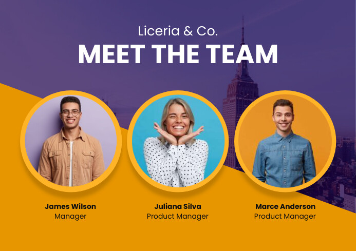 Modern Team Introduction Presentation Template | PosterMyWall