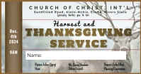 Modern Thanksgiving service envelope Facebook 广告 template