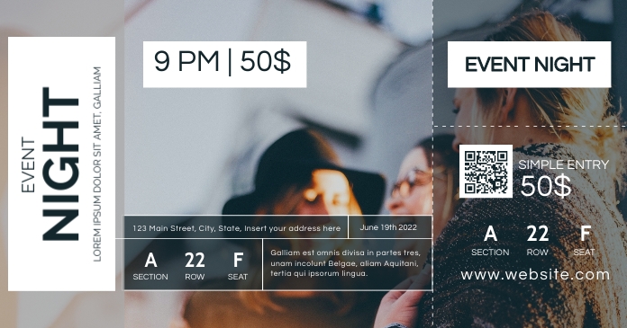 Digital Tickets Example Modern ticket event template design | PosterMyWall