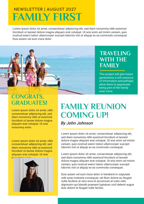Plantilla de Modern Travel Newsletter Template | PosterMyWall