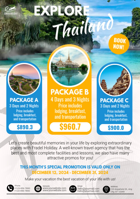 Copy of Modern Travel Promotion Poster | PosterMyWall