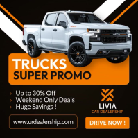 Modern Truck Dealership Sale Instagram Post | Automotive Dealership Marketing Instagram Post template