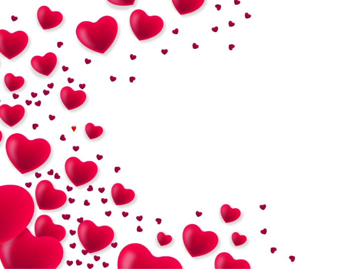 Modern Valentine's day background with hearts Pamflet (Letter AS) template