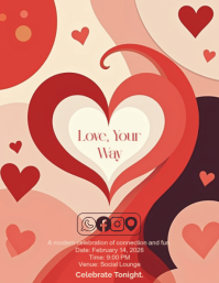 Modern Valentine Flyer Template for Youth Events