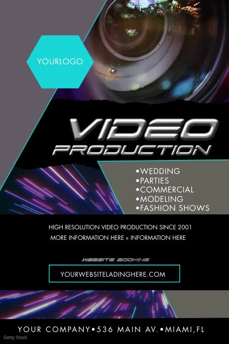 Videostudio Flyer Modern Video Photography Flyers Template | PosterMyWall