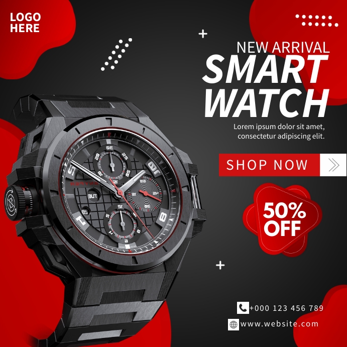 Modern Watch Collection Instagram Post template