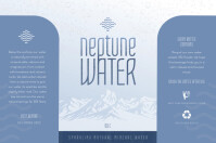 Modern Water Bottle Label template
