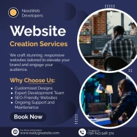 Modern  Web Development Services Square (1:1) template