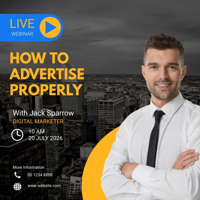 Copy of Modern Webinar Grow Your Business Instagram P | PosterMyWall
