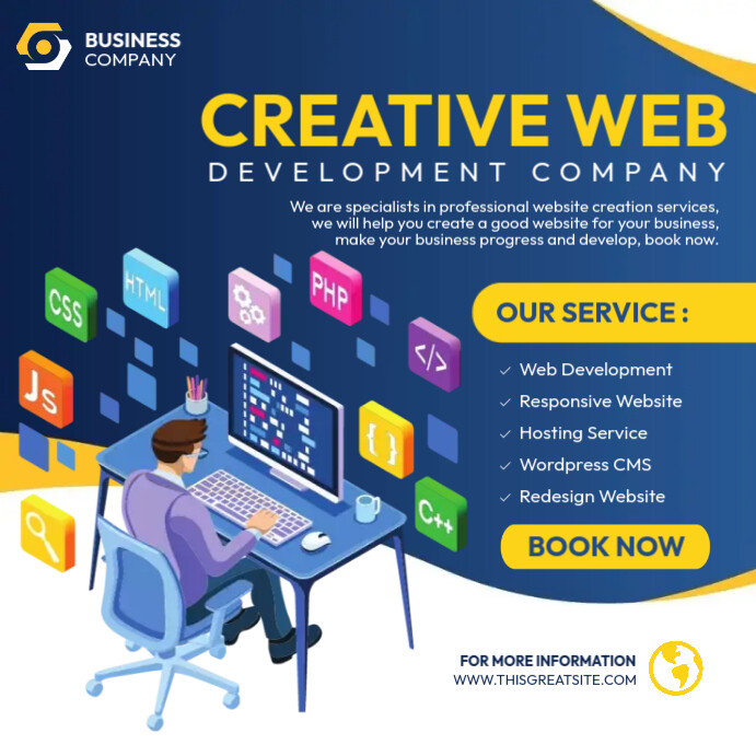 Copy of Modern Website Creation Services Instagram | PosterMyWall