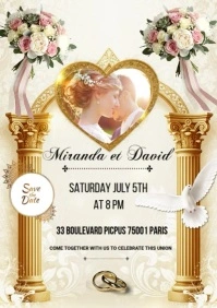 Luxury wedding A4 template