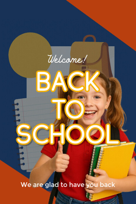 Modern Welcome Back To School Poster With AI image Poster เทมเพลต ...