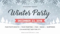 Modern Winter Party Facebook Cover Video template