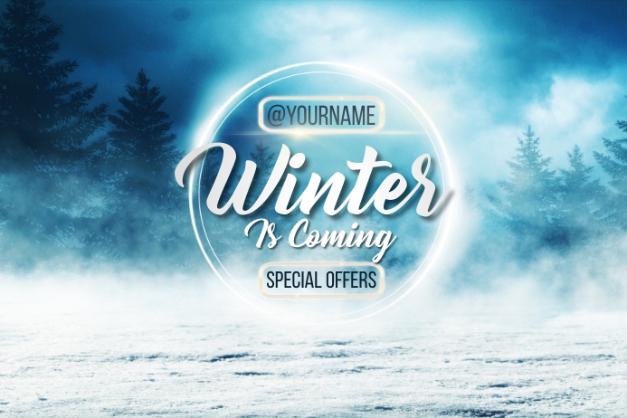 modern winter poster ad design template | PosterMyWall