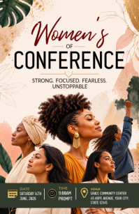 Putih Women's Conference Mezza pagina Wide Template