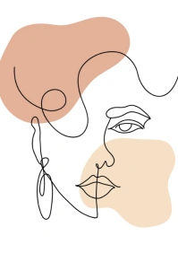 Modern Women Line Art A2 template