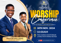 Purple Worship Conference A6 Template