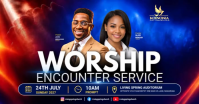 Purple Worship Service auf Facebook geteiltes Bild Template