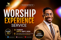 Black Worship Experience Service Affiche Template