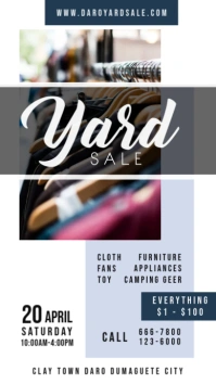Modern Yard Sale Digital Display Ad Instagram Story template