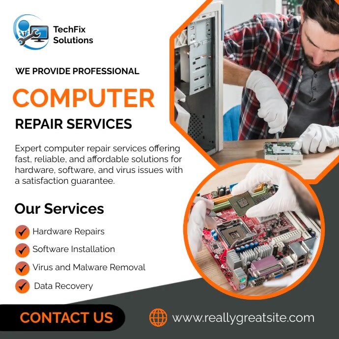 Computer Repaire Post Copy of ModernComputer Repair Instagram Post | PosterMyWall