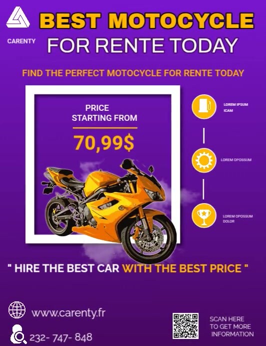 Motorcycle Sale Flyer template