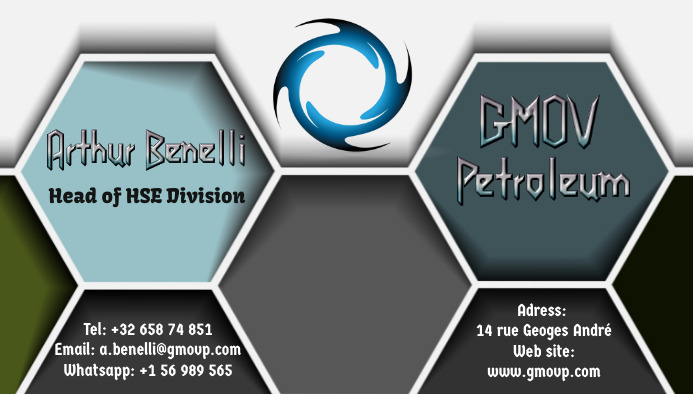 Contact card template