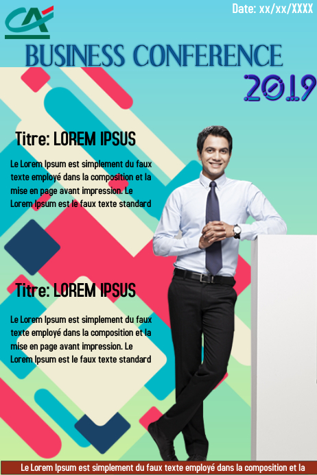 Modèle de prospectu conférence Plakat template