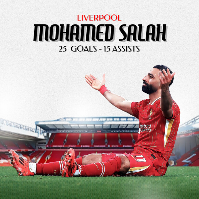 Mohamed Salah G/A Instagram Post Design template