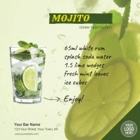 Mojito Drink Recipe Video Ad Square (1:1) template