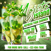 Mojito Island Refresh Your Summer Instagram Post template