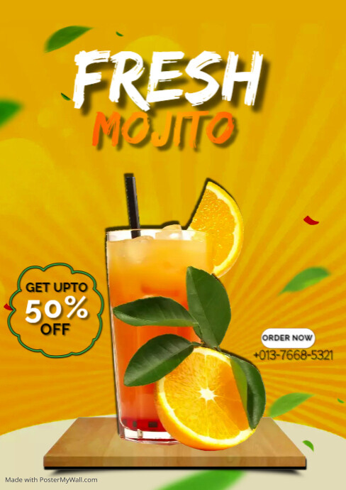 Mojito Menu Poster Template PosterMyWall