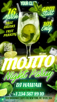 Mojito Party Digital Display Video template