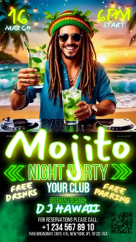 Mojito Party Instagram Story Video template