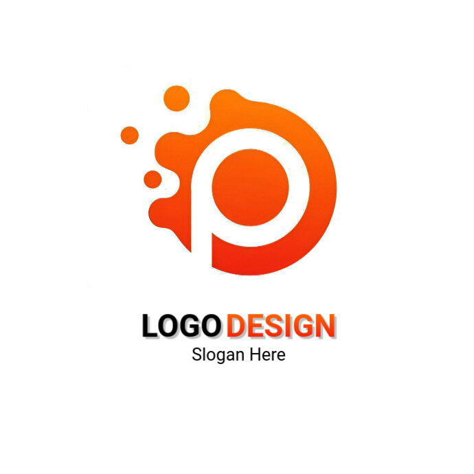 Molecul design template with letter P inside, biology, connect, logo design