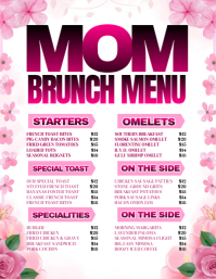 Mom Brunch Menu Flyer Template