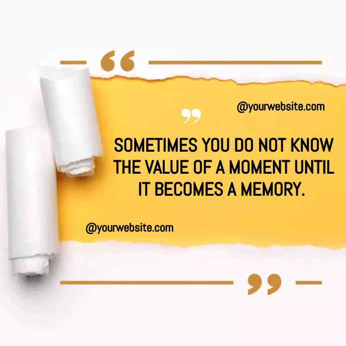 Moment and time quote Instagram Post template