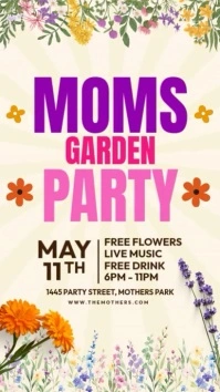 Moms Garden Party Invitation template