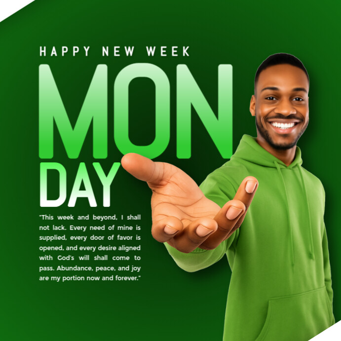 Monday, new week Template | PosterMyWall